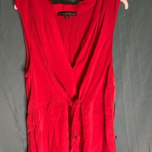 ANTONIO MELANI Medium Women's Red 💋 Sleeveless Blouse